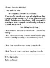 Đề cương ôn thi học kì 1 Lớp 6 - Môn Ngữ văn